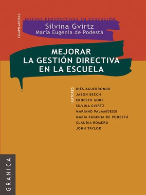 cover image of Mejorar la gestión directiva en la escuela
